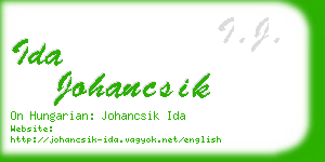 ida johancsik business card